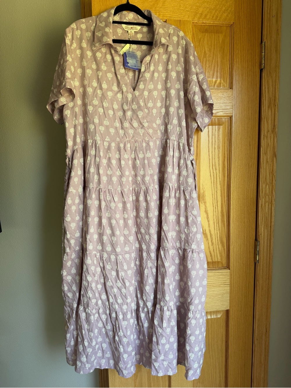 April Cornell Sunflower Midi Maxi Dress Burnished Lilac Plus Size XXL NWT - Picture 2 of 8